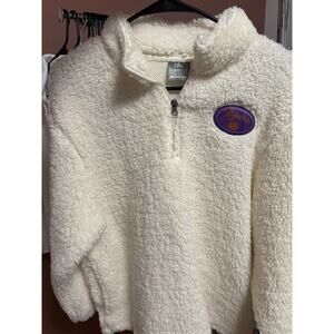 Clemson Fuzzy Quarter Zip Size Large